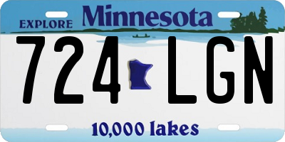 MN license plate 724LGN