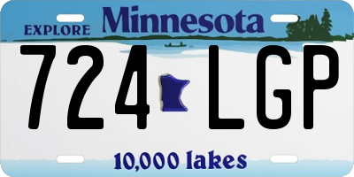 MN license plate 724LGP