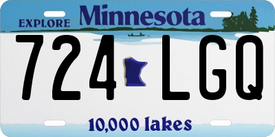 MN license plate 724LGQ
