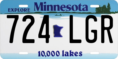 MN license plate 724LGR