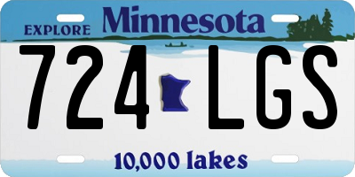 MN license plate 724LGS