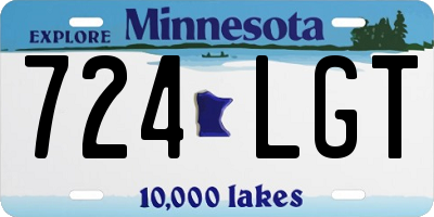 MN license plate 724LGT