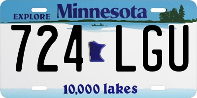 MN license plate 724LGU