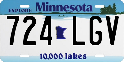 MN license plate 724LGV