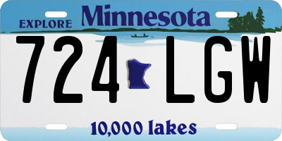 MN license plate 724LGW