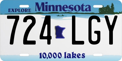 MN license plate 724LGY