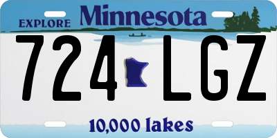 MN license plate 724LGZ