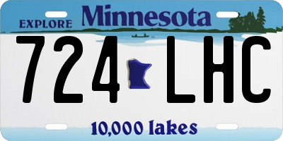 MN license plate 724LHC