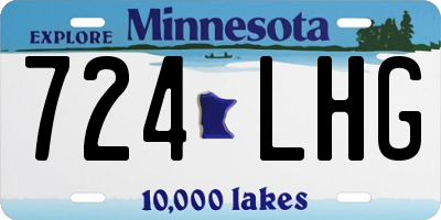 MN license plate 724LHG