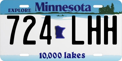 MN license plate 724LHH