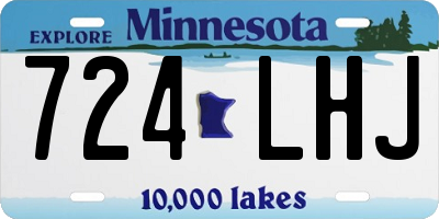MN license plate 724LHJ