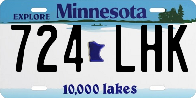 MN license plate 724LHK
