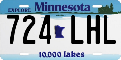 MN license plate 724LHL