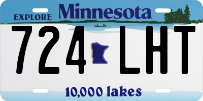 MN license plate 724LHT