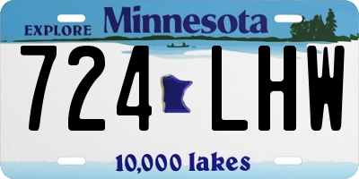 MN license plate 724LHW
