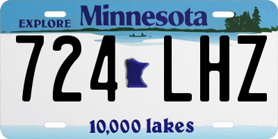MN license plate 724LHZ