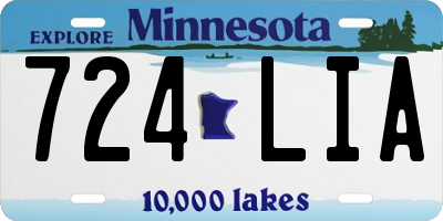 MN license plate 724LIA