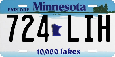 MN license plate 724LIH