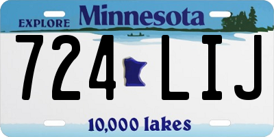 MN license plate 724LIJ