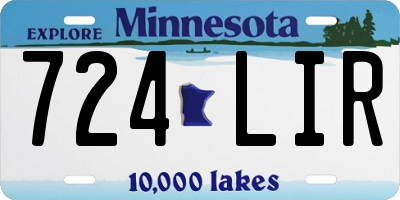 MN license plate 724LIR