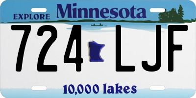 MN license plate 724LJF