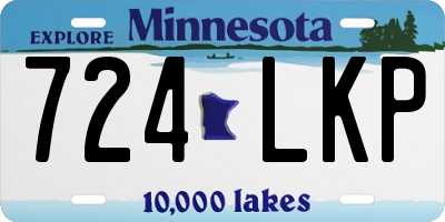 MN license plate 724LKP