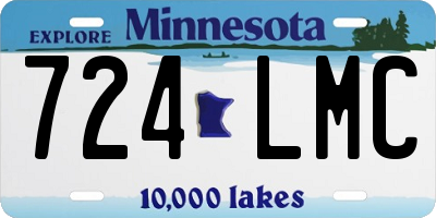 MN license plate 724LMC