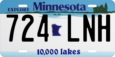 MN license plate 724LNH