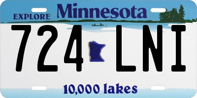 MN license plate 724LNI