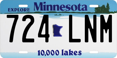 MN license plate 724LNM
