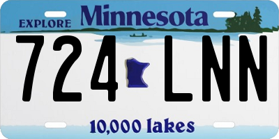 MN license plate 724LNN