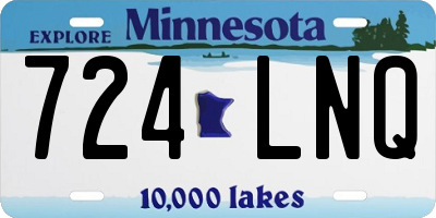 MN license plate 724LNQ