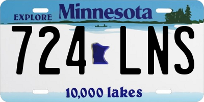 MN license plate 724LNS