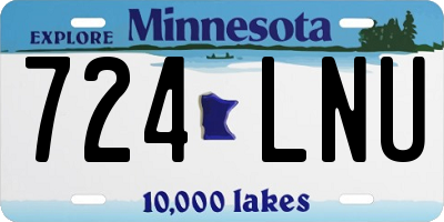 MN license plate 724LNU