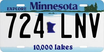 MN license plate 724LNV