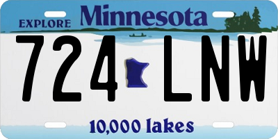 MN license plate 724LNW