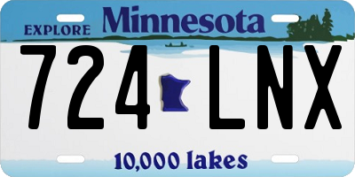 MN license plate 724LNX
