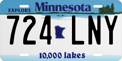MN license plate 724LNY