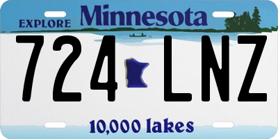 MN license plate 724LNZ