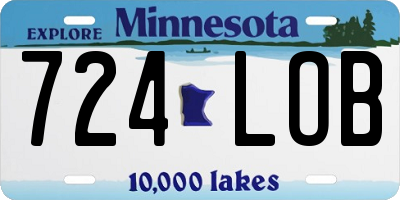 MN license plate 724LOB