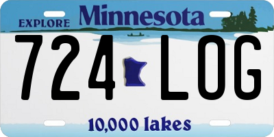 MN license plate 724LOG