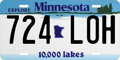MN license plate 724LOH
