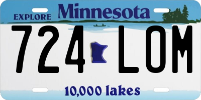 MN license plate 724LOM