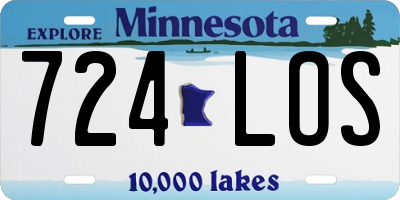 MN license plate 724LOS