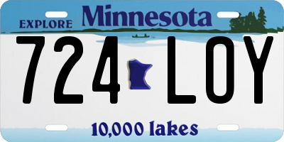 MN license plate 724LOY