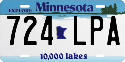 MN license plate 724LPA