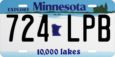 MN license plate 724LPB