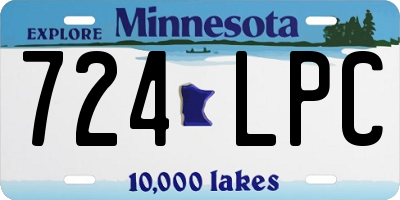 MN license plate 724LPC