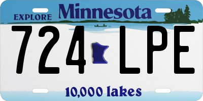 MN license plate 724LPE