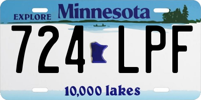 MN license plate 724LPF